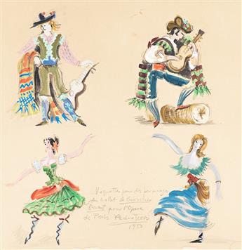 PEDRO FLORES GARCIA (1897 - 1967) Costume designs for "Le Tricorne" & "Le Chevalier Errant."
